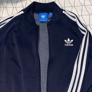 Adidas navy blue track jacket